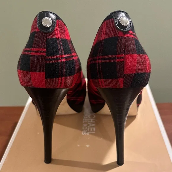 Michael Kors Plaid Peep-Toe Heels ✨🌹 - Picture 9 of 9